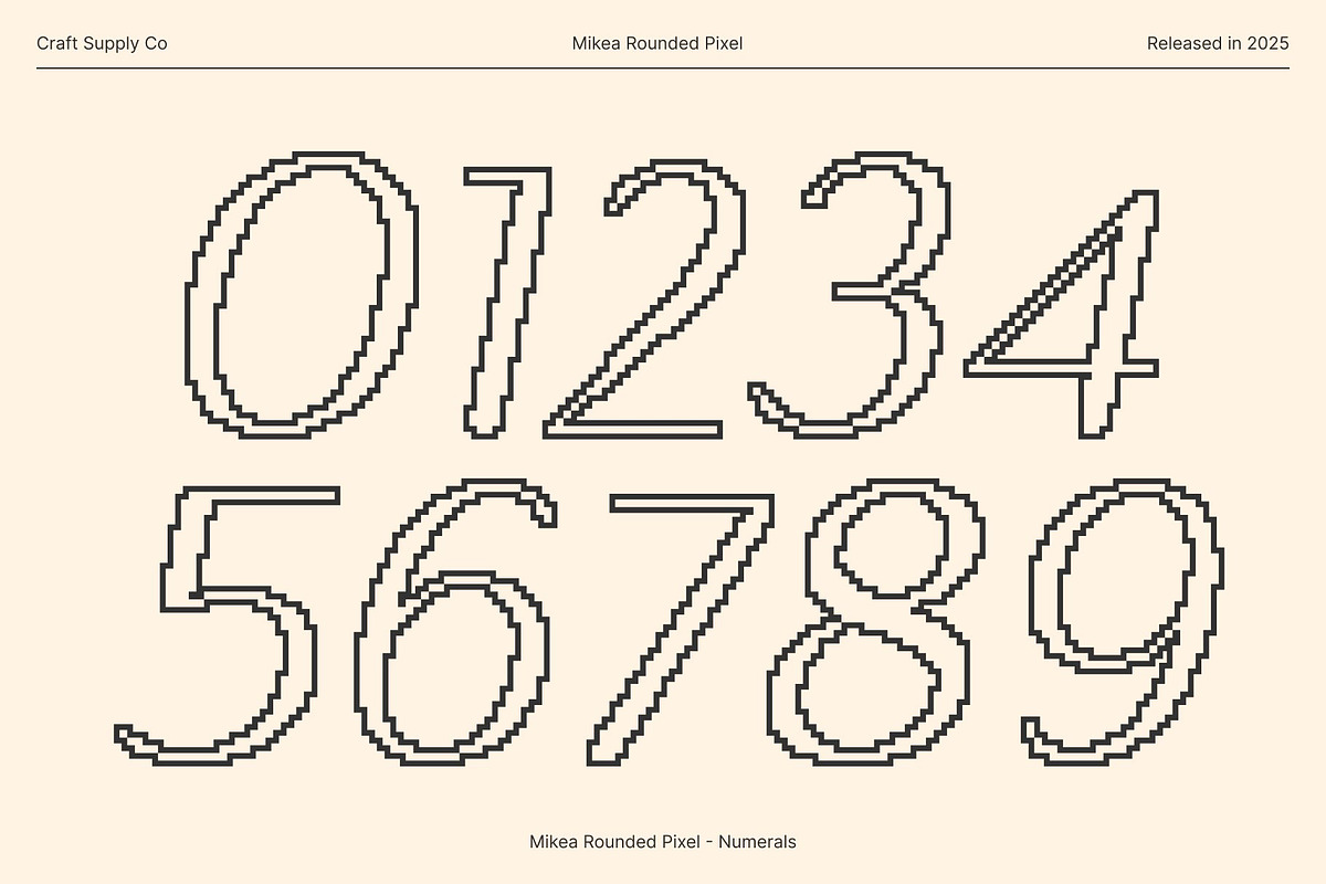 Mikea Rounded Pixel, a Sans Serif Font by Craft Supply Co. (Photo 7 of 8)