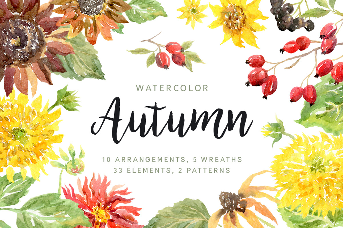 Autumn. Watercolor collection, an Illustration by OJardin (Photo 1 of 7)