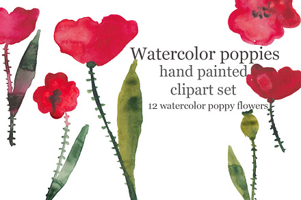Watercolor poppies, an Illustration by risovanya