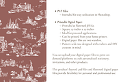 New York City Toile de Jouy Pattern, a Background Graphic by Hughes Studio (Thumbnail 7 of 8)