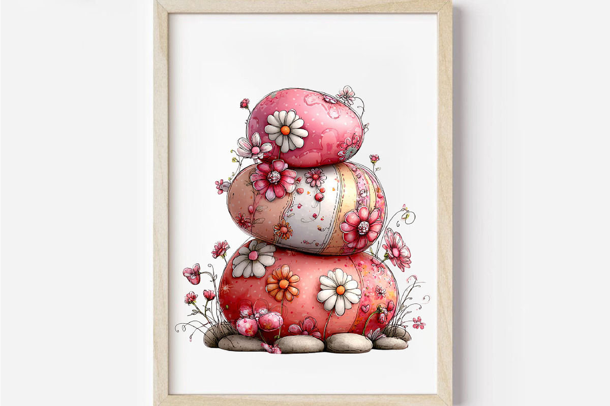 Whimsical Easter Eggs Stack Clipart, an Illustration by Designworld (Photo 6 of 7)
