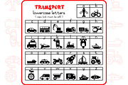 Transport Alphabet - Dingbat Font, a Symbol Font by WADLEN (Thumbnail 3 of 7)