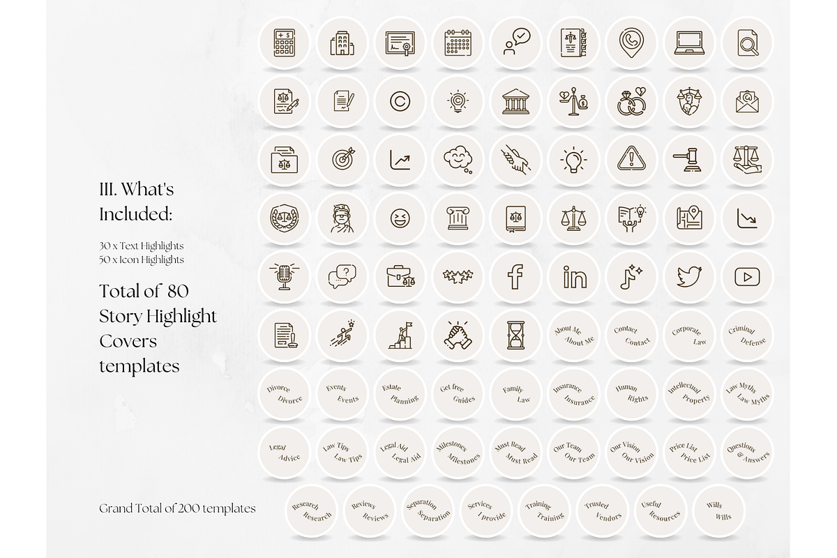 200 Lawyer Social Media BUNDLE, a Social Media Template by PatternLab. (Photo 5 of 10)