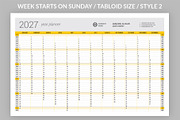 Year Planner 2027 (YP025-27), a Stationery Template by mikhailmorosin (Thumbnail 5 of 5)