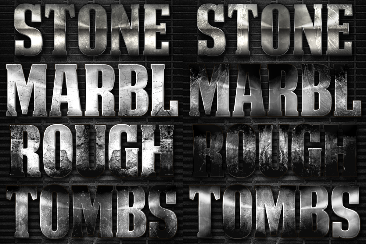 32 Extreme Stone Layer Styles 1, a Layer Style Add-On by DesignFathoms (Photo 2 of 2)