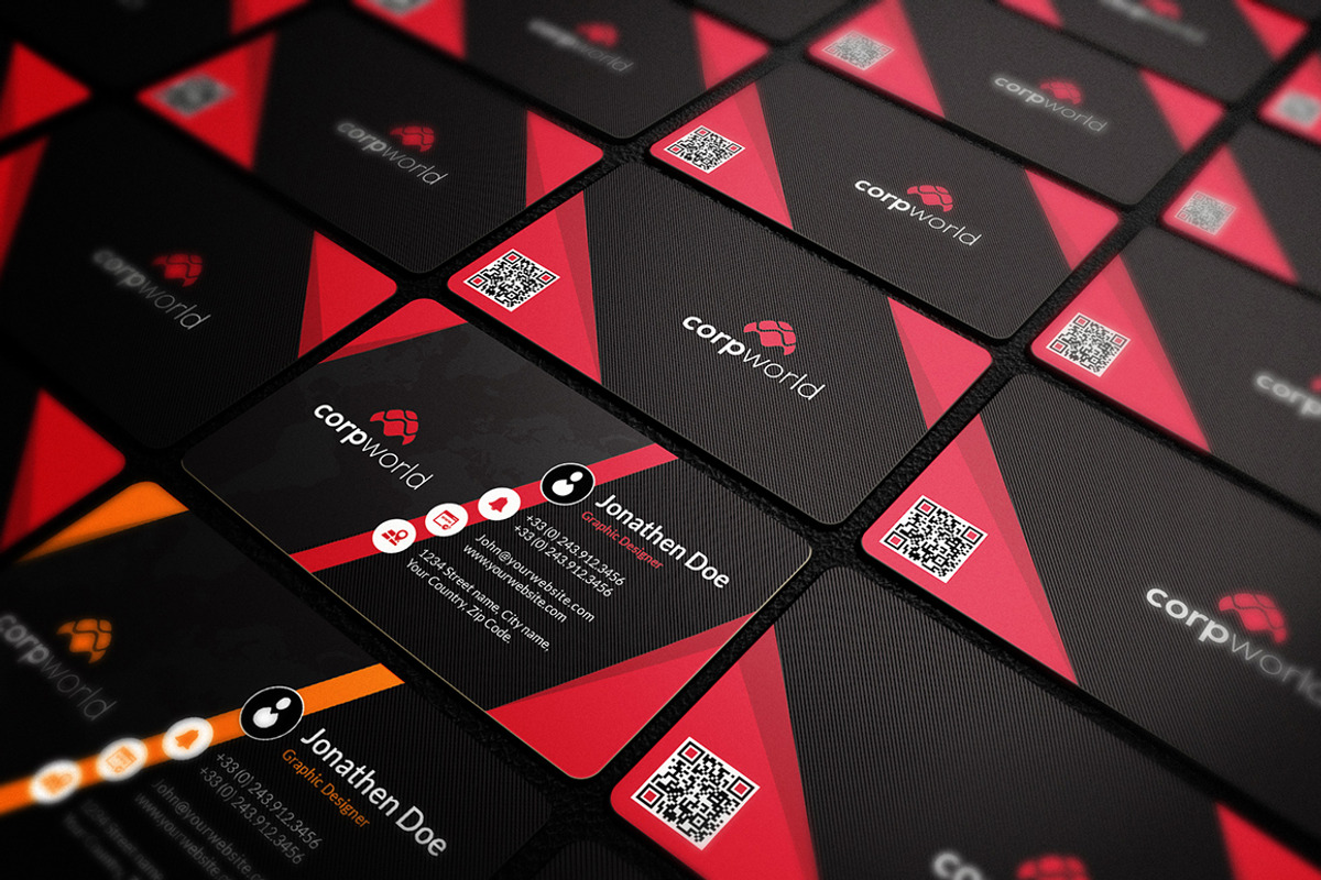 100 Modern Business Card Bundle, a Business Card Template by GraphicsEgg (Photo 15 of 102)