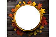 Wooden texture set with maple leaves, a Decorative Illustration by Vjom (Thumbnail 8 of 9)