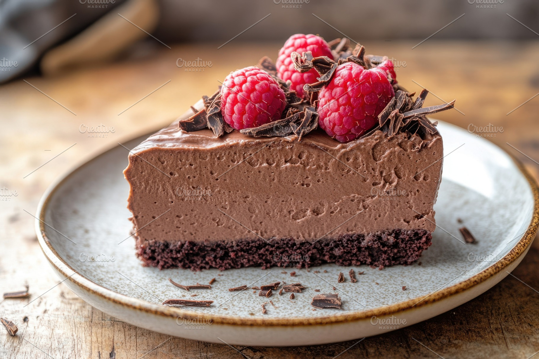 Delicious Chocolate Mousse Cake with, a Background Photo by Pixeness