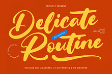 Delicate Routine Bold Handwritten