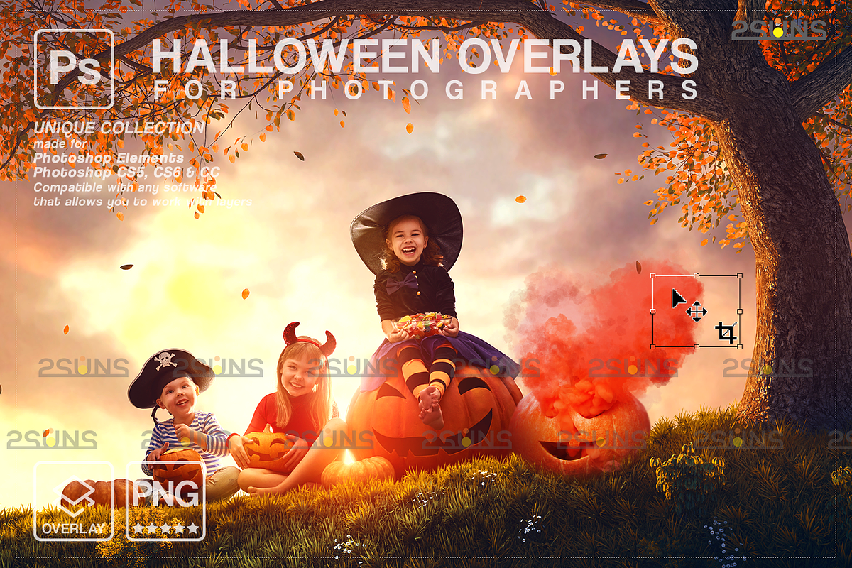 Halloween overlay, Photoshop overlay, an Object Graphic by 2SUNS (Photo 1 of 9)