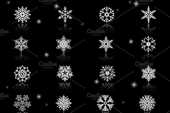White Snowflakes Icons