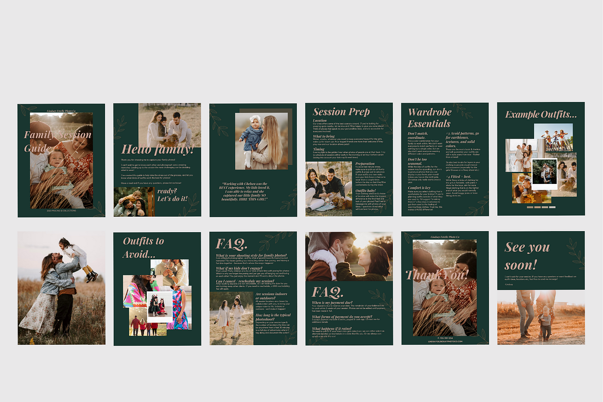 TEAL Family Session Photos Template, a Magazine Template by Signature Edits (Photo 4 of 11)