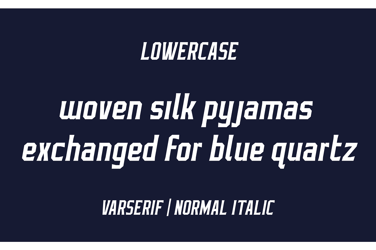 Varserif Font Family preview 7