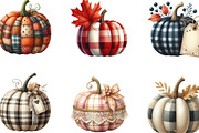 Autumn Plaid Pumpkin Clipart, an Illustration by Designking (Thumbnail 3 of 4)