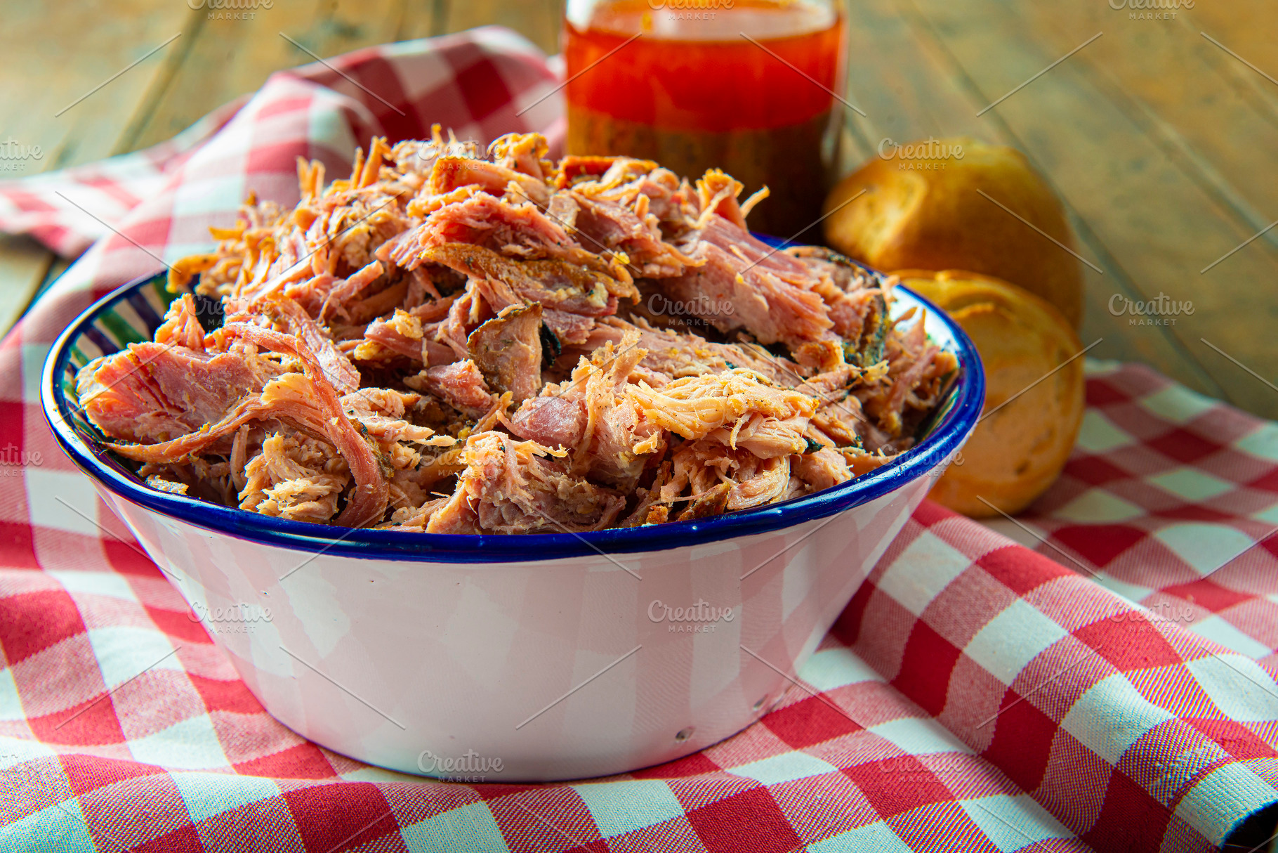 Pulled pork with vinegar barbecue sa, a Food & Drink Photo by Angel Simon Photography