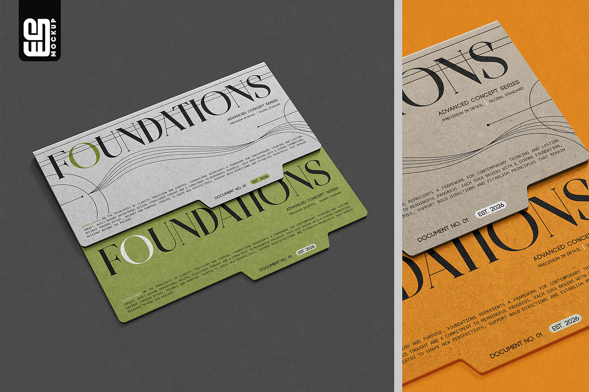 Document Pocket Folder Mockup, an Advertising Mockup by SD Mockup (Photo 3 of 3)