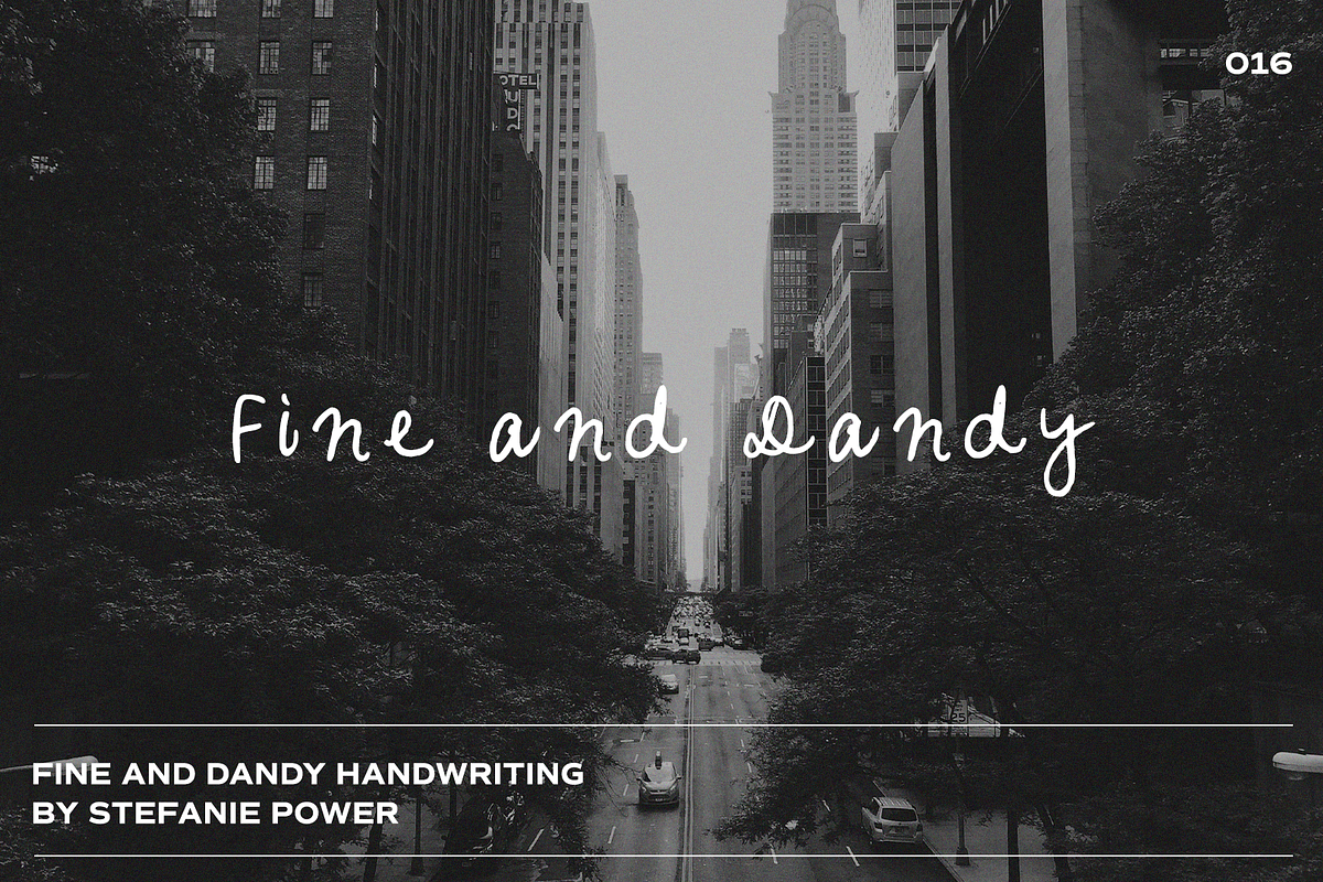 Fine and Dandy Handwriting | Font, a Script Font by Stefanie Madison (Photo 1 of 2)