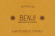 Benji | Slanted Sans Serif Typeface, a Sans Serif Font by Yesterday's Type (Thumbnail 1 of 4)