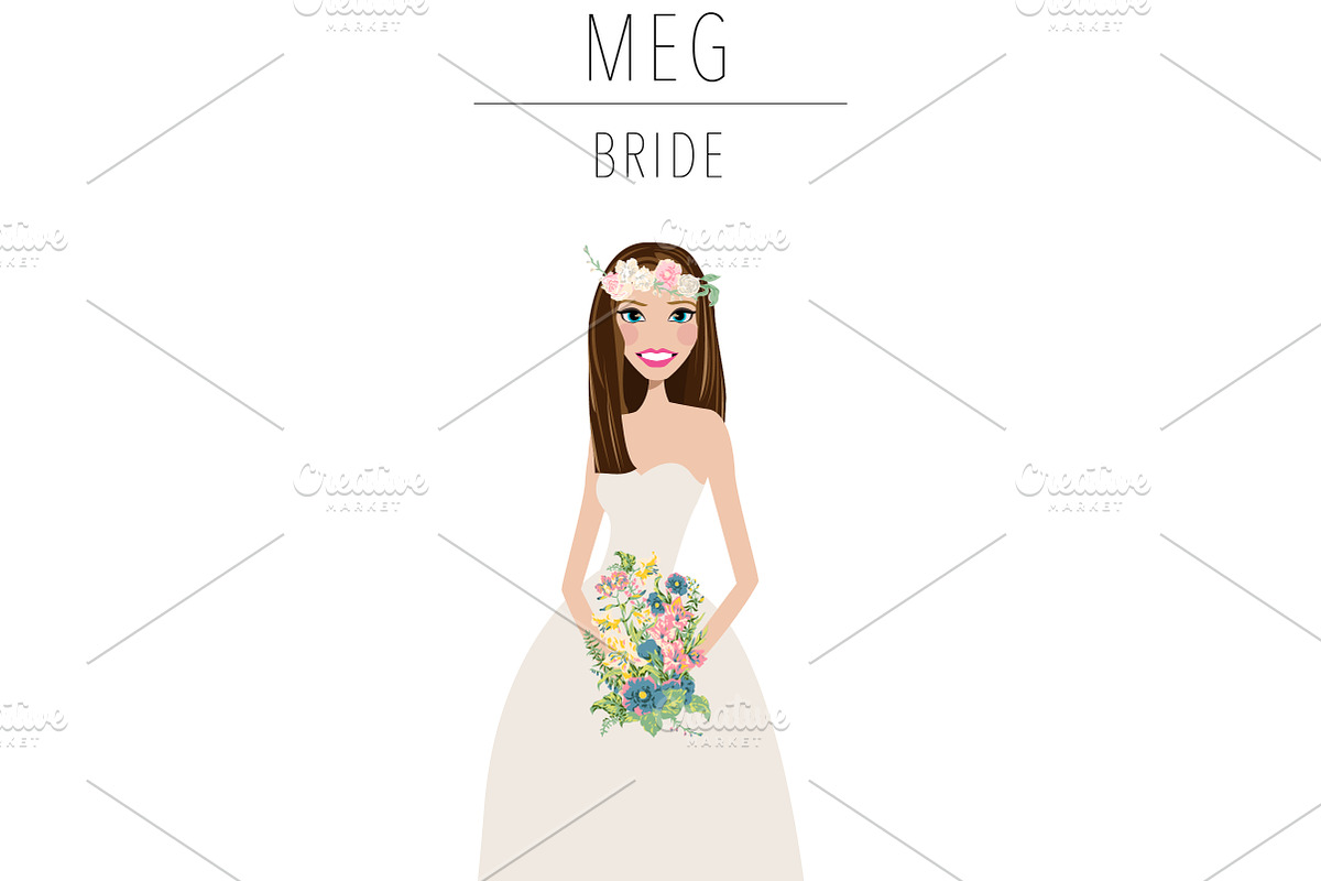 Bride Portrait Creator | Wedding Art, a Person Illustration by Lauren Lesley Studio (Photo 17 of 29)