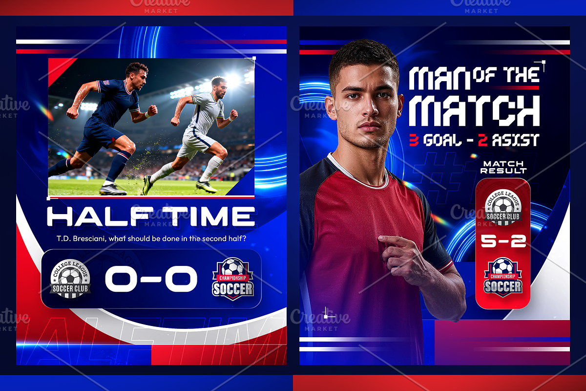 Football Social Media Templates, a Social Media Template by OnurDemircan (Photo 3 of 4)