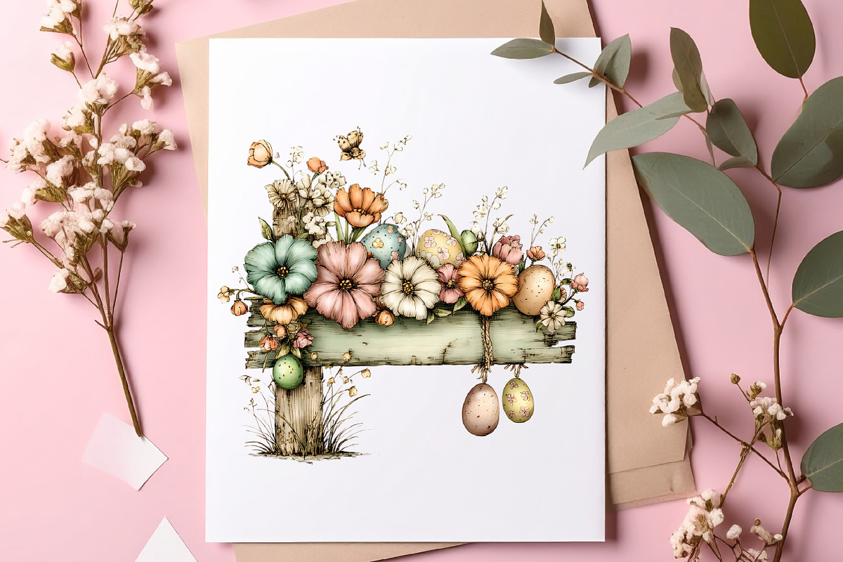 Whimsical easter clipart - Spring, an Illustration by SinaCreation (Photo 7 of 11)