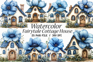 Whimsical Fairytale Cottage House, an Illustration by Libby Wishes