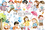Happy Kids,Primary school Clipart, an Education Illustration by SimpleWishesArt (Thumbnail 1 of 8)