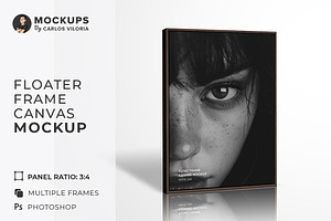 Standing Floater Frame Mockup R-3x4, a Household Mockup by Mockups by Carlos Viloria