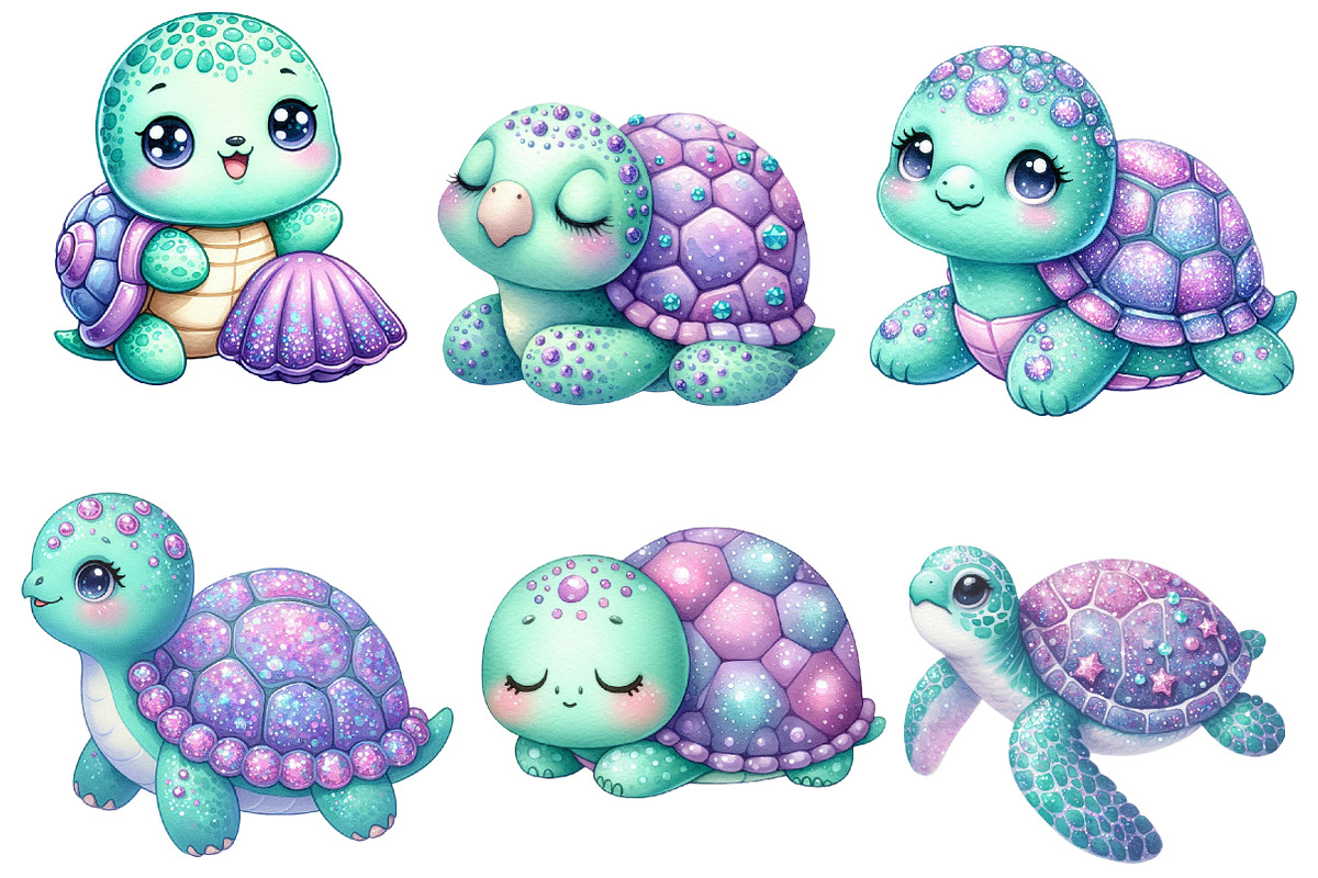 Beautiful Sea Turtles PNG Bundle, an Illustration by Designworld (Photo 2 of 5)