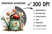 Whimsical Ladybug Spring Set Clipart, an Illustration by Craft Nest (Thumbnail 2 of 12)