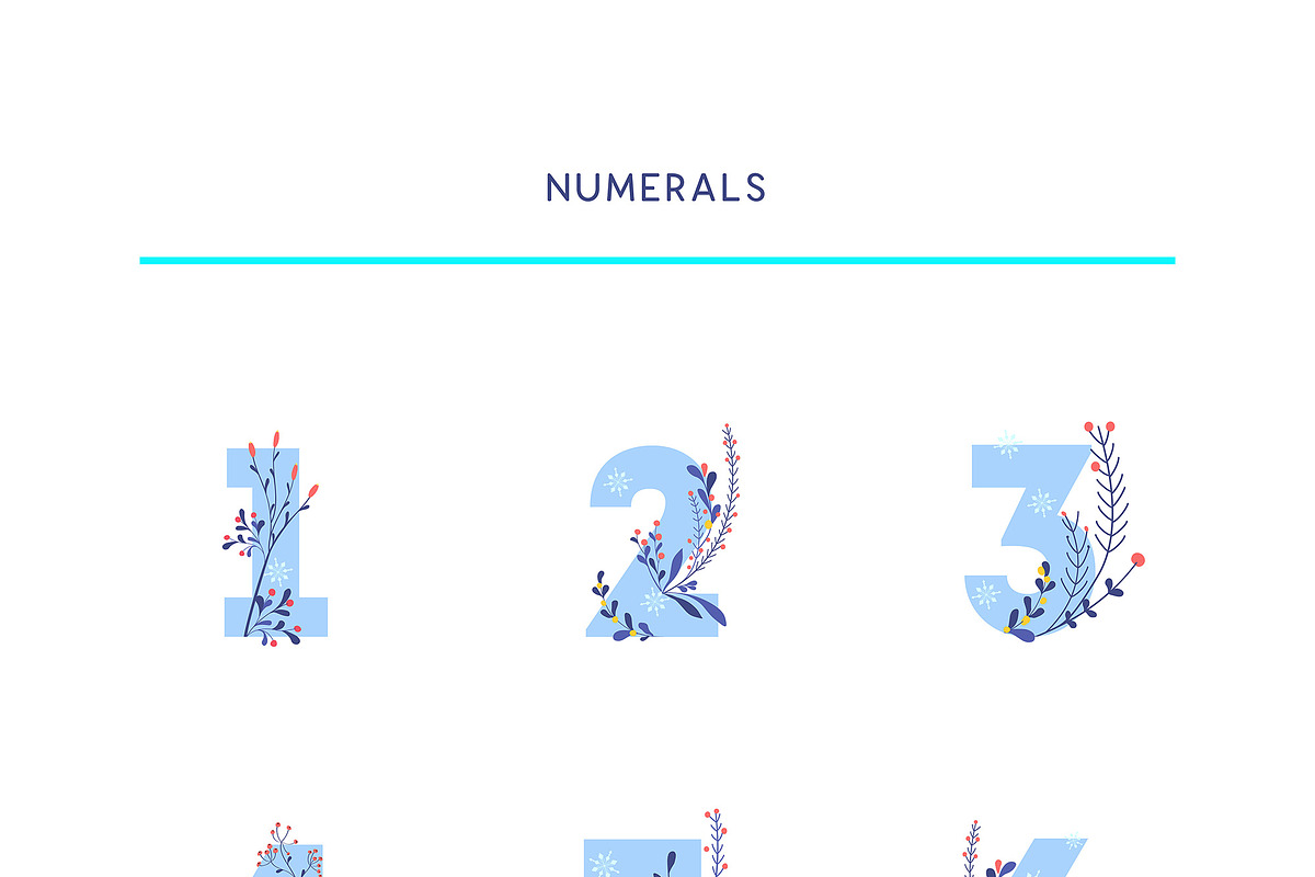 50% OFF - Snowy Floral Color Font preview 3