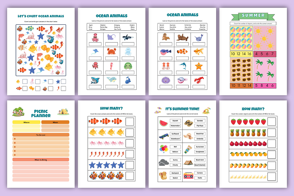 Summer Activity Book for Kids preview 6