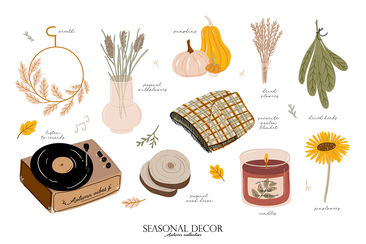 Autumn daily self-care routine, a Seasonal Illustration by Ruslana Lubenets (Photo 4 of 13)