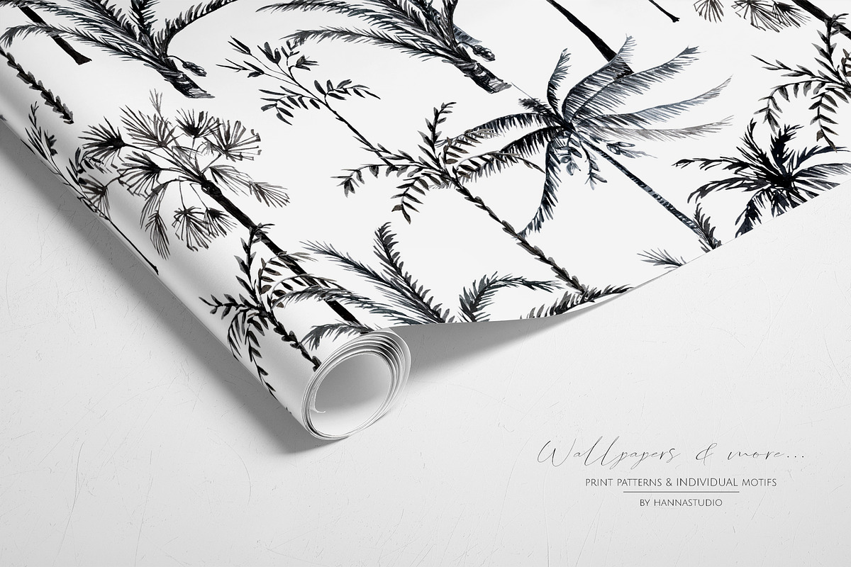 Palm grove, a Pattern Graphic by HannaStudio (Photo 3 of 8)
