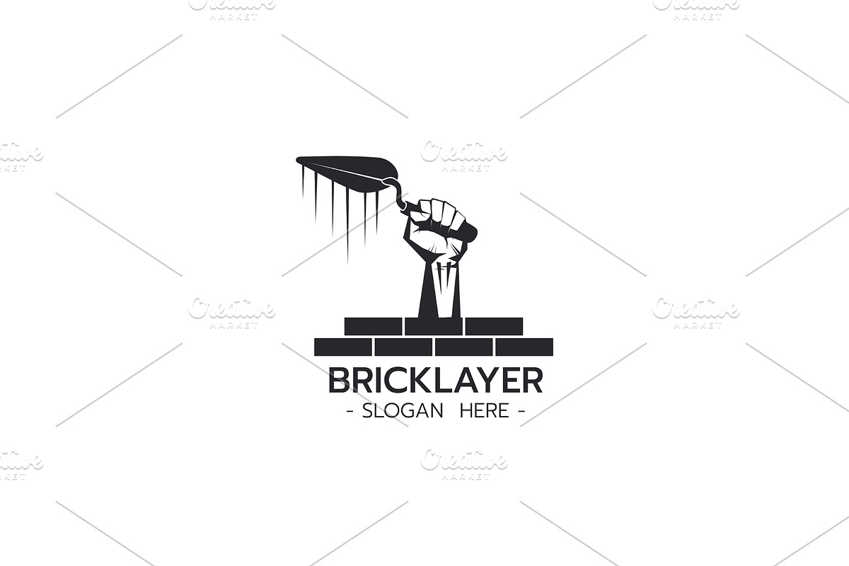 Bricklayer logo template vector, a Branding & Logo Template by essense (Photo 1 of 2)