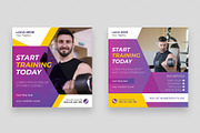 Fitness Social Media Post Template, a Social Media Template by mh_arif (Thumbnail 4 of 4)