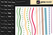 150 Procreate Embroidery Brushes, a Brush Add-On by DrawingStoryShop (Thumbnail 6 of 8)