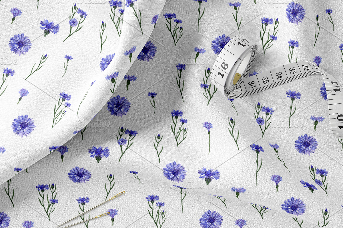 Wildflowers, stripes, checks bandle, a Pattern Graphic by Oksana Dovhopol Art (Photo 11 of 23)