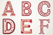 Valentine Embroidery Alphabet png, an Illustration by RobertsArt (Thumbnail 2 of 7)