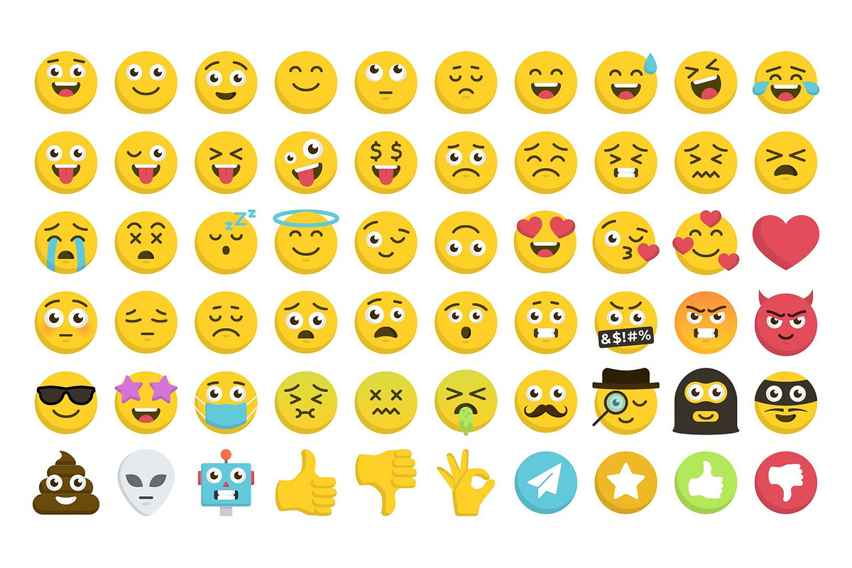 Vector Emoji Icon Set, an Emoji Icon by Medialoot (Photo 1 of 7)
