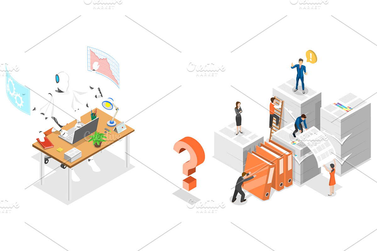 Digitalization Set 01, a Technology Illustration by AndriiStore (Photo 8 of 11)