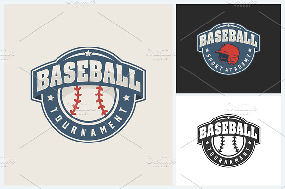 Baseball logo sport design template preview 2