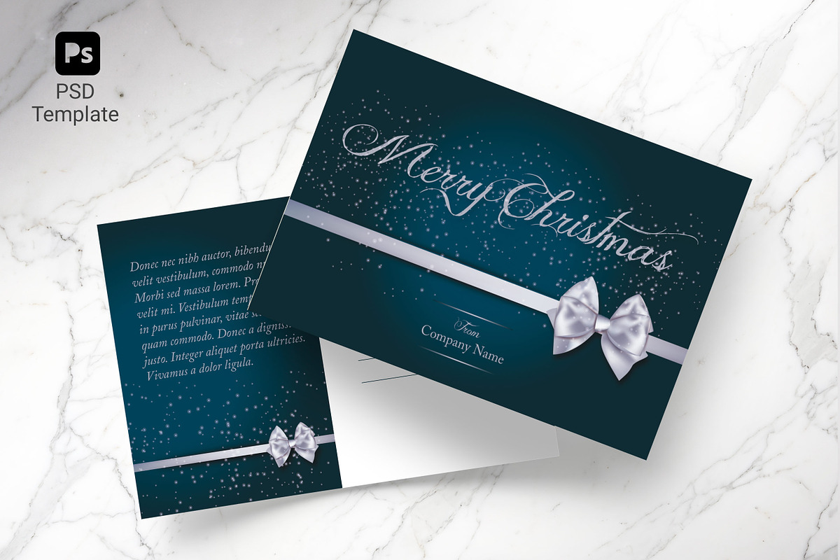Merry Christmas Greeting Postcard PS, a Card Template by Godserv Designs (Photo 1 of 15)