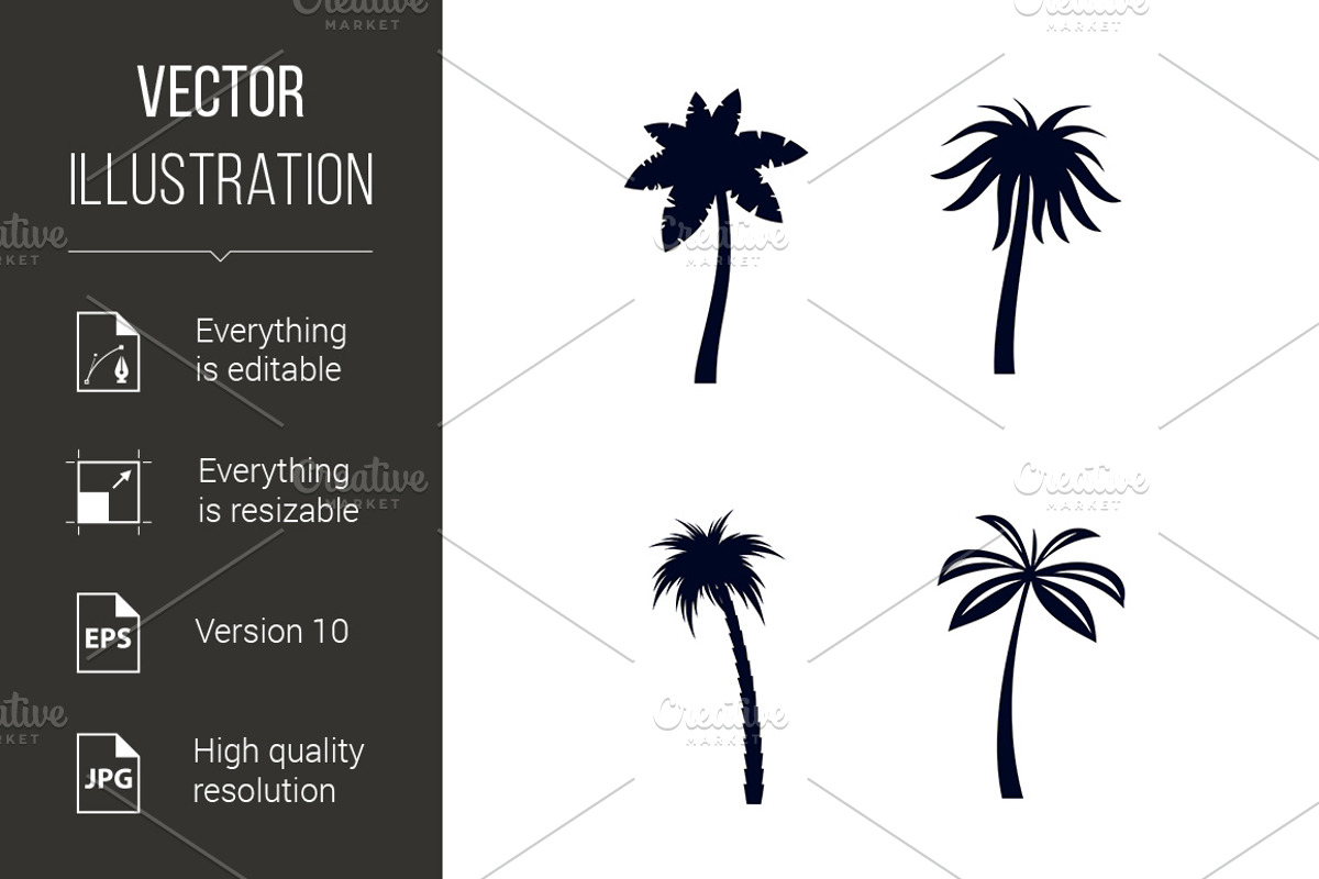 Tropical Palm Trees, a Graphic by DvargShop