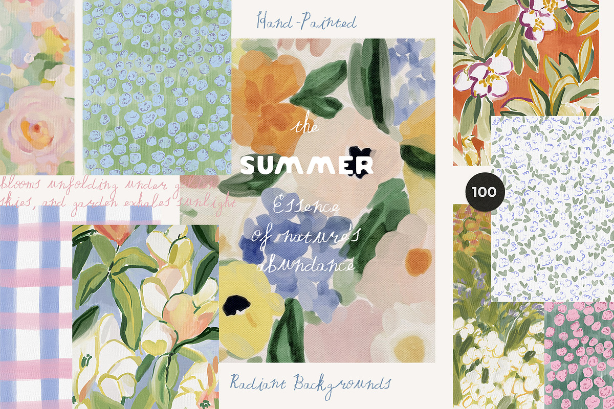 All-Year Seasonal Hand-Painted Backgrounds Bundle