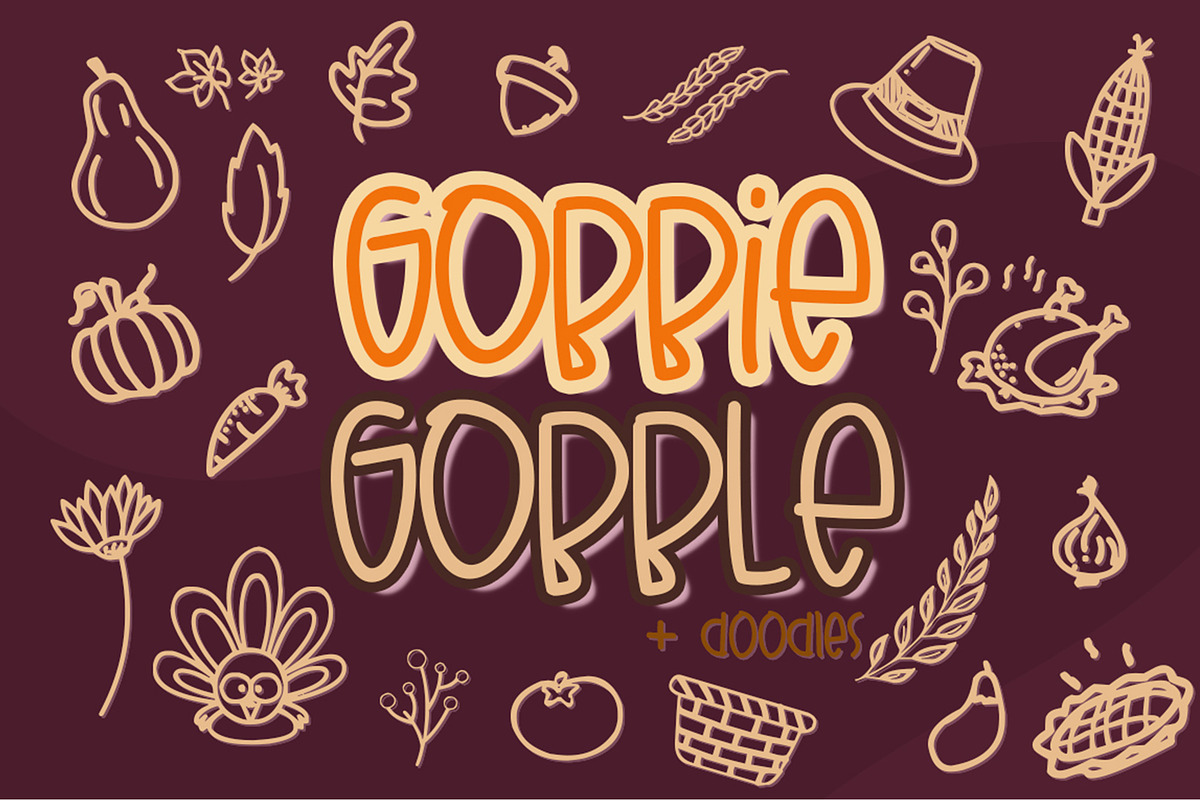 Gobbie Gobble - Thanks Giving Font preview 2