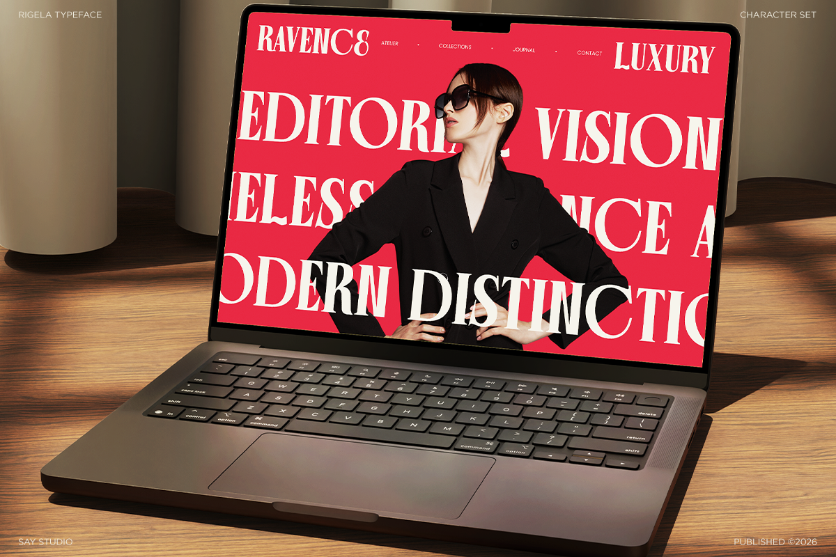 Rigela - Condensed Luxury Serif Font, a Serif Font by Say Studio (Photo 3 of 10)
