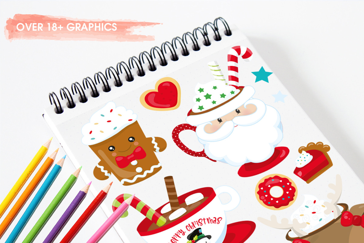 Christmas Mugs, an Illustration by PrettyBundles (Photo 3 of 5)