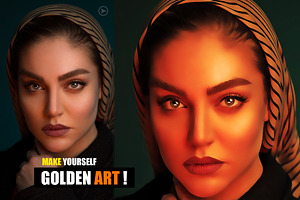 Golden Oil Paint Photoshop Action