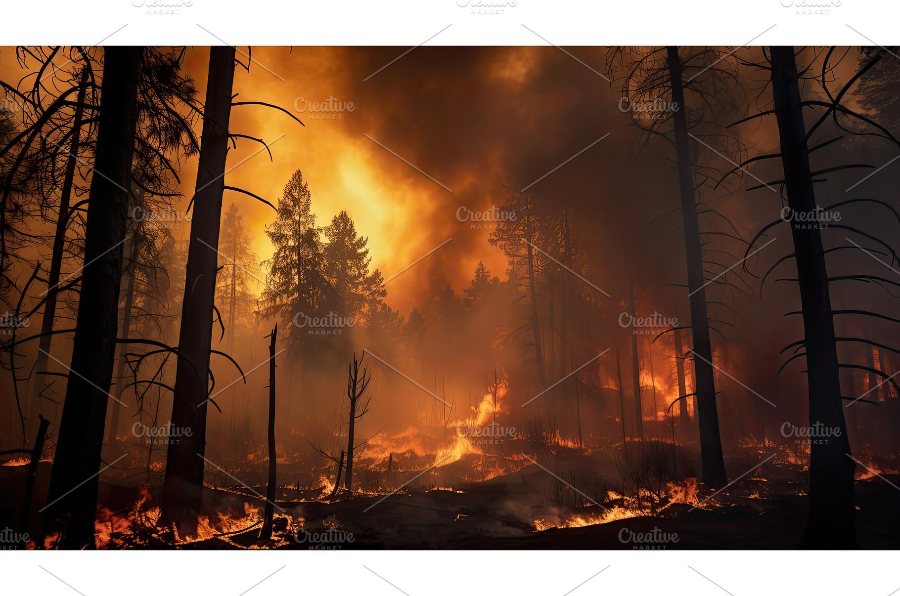 flames smoke light ai generated, a Nature Photo by pikepicture